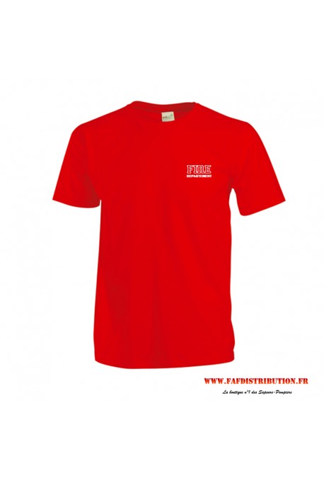 Tee Shirt enfant rouge FIRE DEPARTMENT