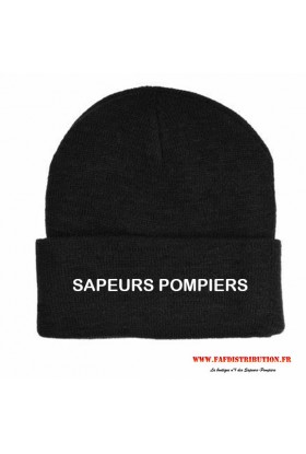 Bonnet noir sapeurs pompiers