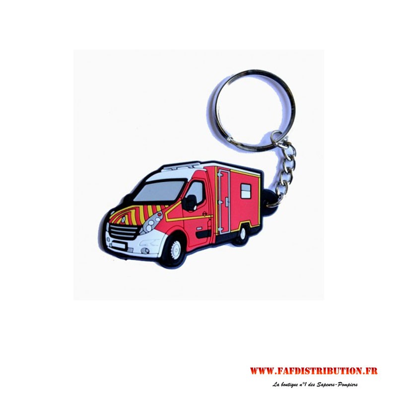 Porte-clés souple camion VSAV Pompiers - chez Faf Distribution