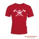 T-shirt Sport rouge "Casque avec hache" personnalisée