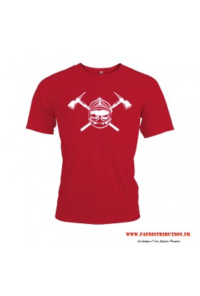 T-shirt Sport rouge "Casque avec hache"