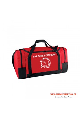 Sac de sport rouge SAPEURS POMPIERS