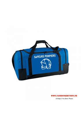 Sac de sport bleu SAPEURS POMPIERS