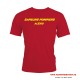 T-shirt sport rouge "Casque et hache SP" personnalisée