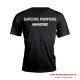 T-shirt sport noir "Casque Sapeur Pompiers" 