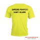 T-Shirt Sport jaune fluo personnalisée