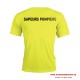 T-Shirt Sport jaune fluo personnalisée