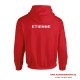 Sweat capuche rouge