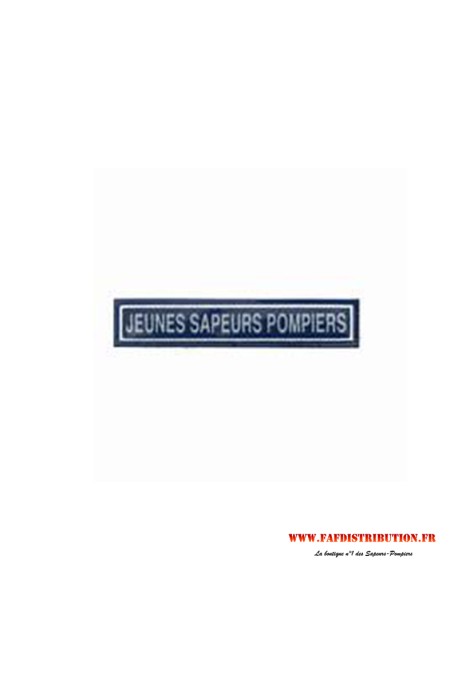Barrette JEUNES SAPEURS-POMPIERS rétroréfléchissante bleu / blanc sur velcro