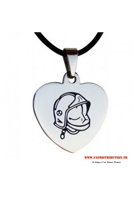 Collier avec Pendentif Coeur Acier par FAF Distrubution