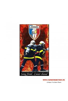 Drap de bain pompiers sang froid, coeur chaud