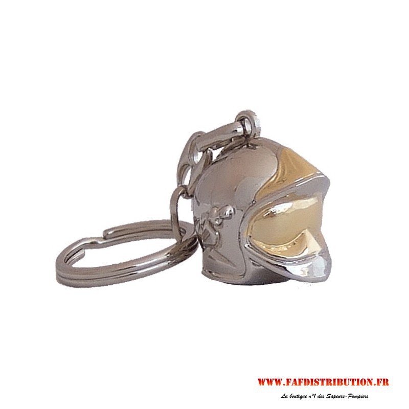 Porte cles zamac casque de pompier 3d - pcpom