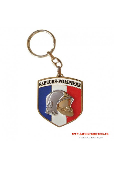 Porte-clés métallique écusson sapeurs-pompiers - Chez FAF DISTRIBUTION