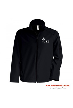 Veste softshell Sapeur Pompiers SP noir