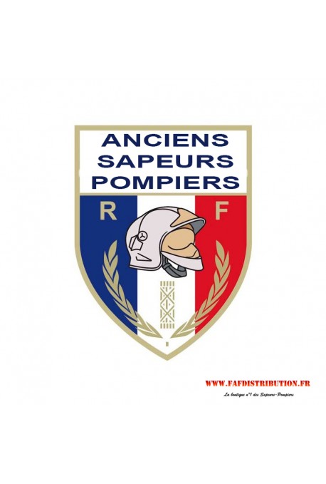 Autocollant triangle Anciens Sapeurs Pompiers SP aux couleurs de drapeau Français