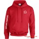 Sweat capuche rouge