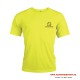 T-Shirt Sport jaune fluo personnalisée