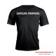 T-shirt sport noir "Casque Sapeur Pompiers" 