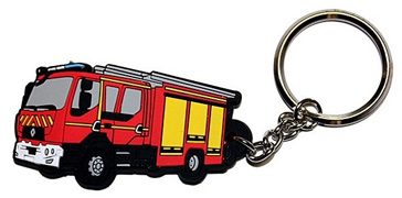 Porte clés bande brodée rouge Sapeurs-Pompiers de France